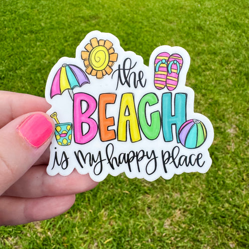 The Beach Is My Happy Place Sticker