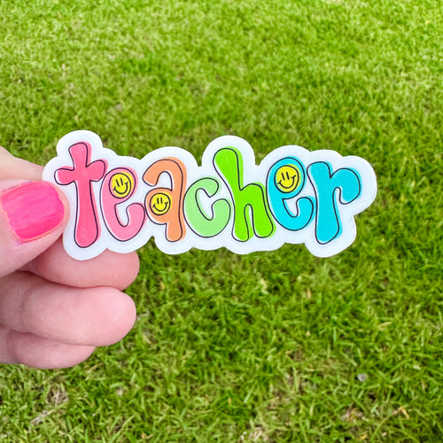 Smiley Teacher Sticker