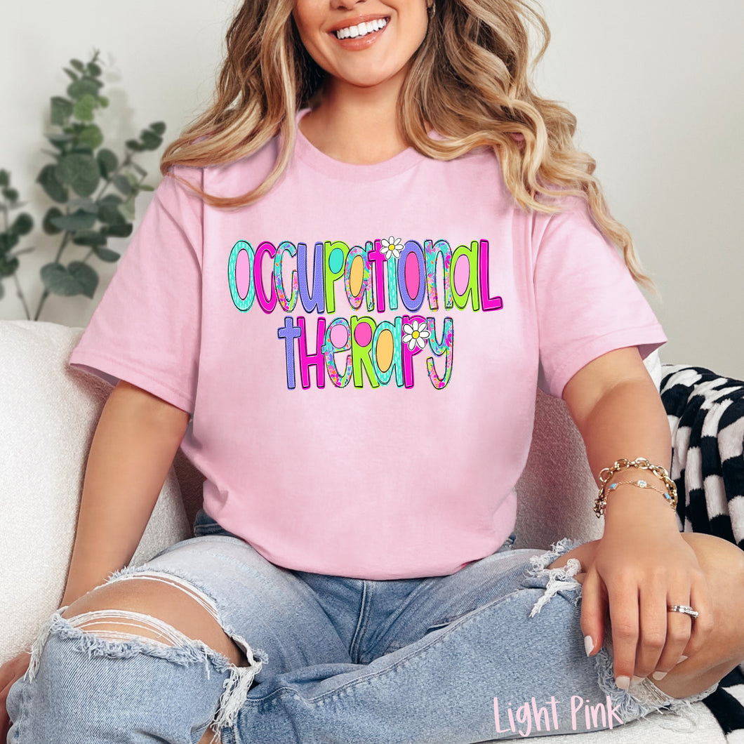 GILDAN - Occupational Therapy  - Neon Floral