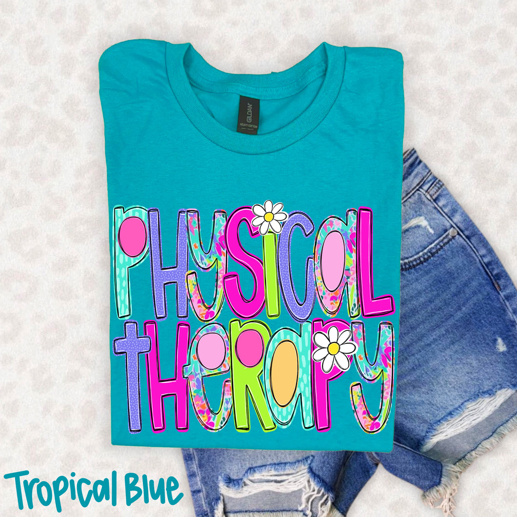 GILDAN - Physical Therapy  - Neon Floral