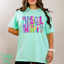 COMFORT COLORS - Short Sleeve - Physical Therapy - Neon Floral