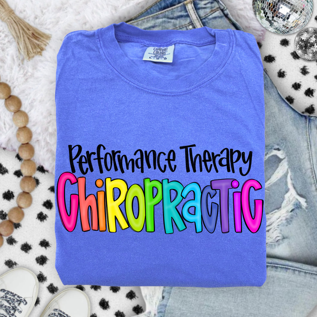 COMFORT COLORS - Performance Therapy Chiropractic - Rainbow Hand Drawn Chiropractic