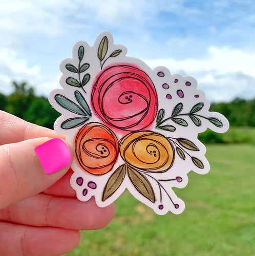 Watercolor Floral Sticker