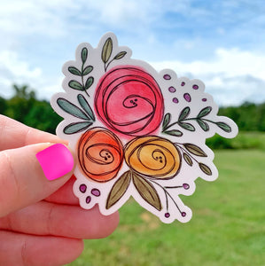 Watercolor Floral Sticker