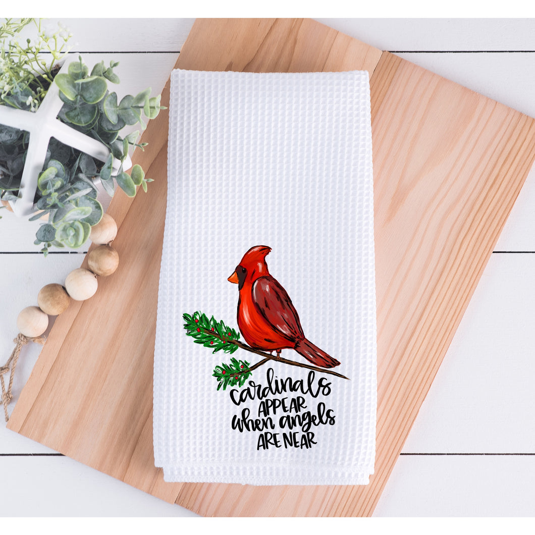 Cardinals Appear When Angels Are Near Kitchen Towel
