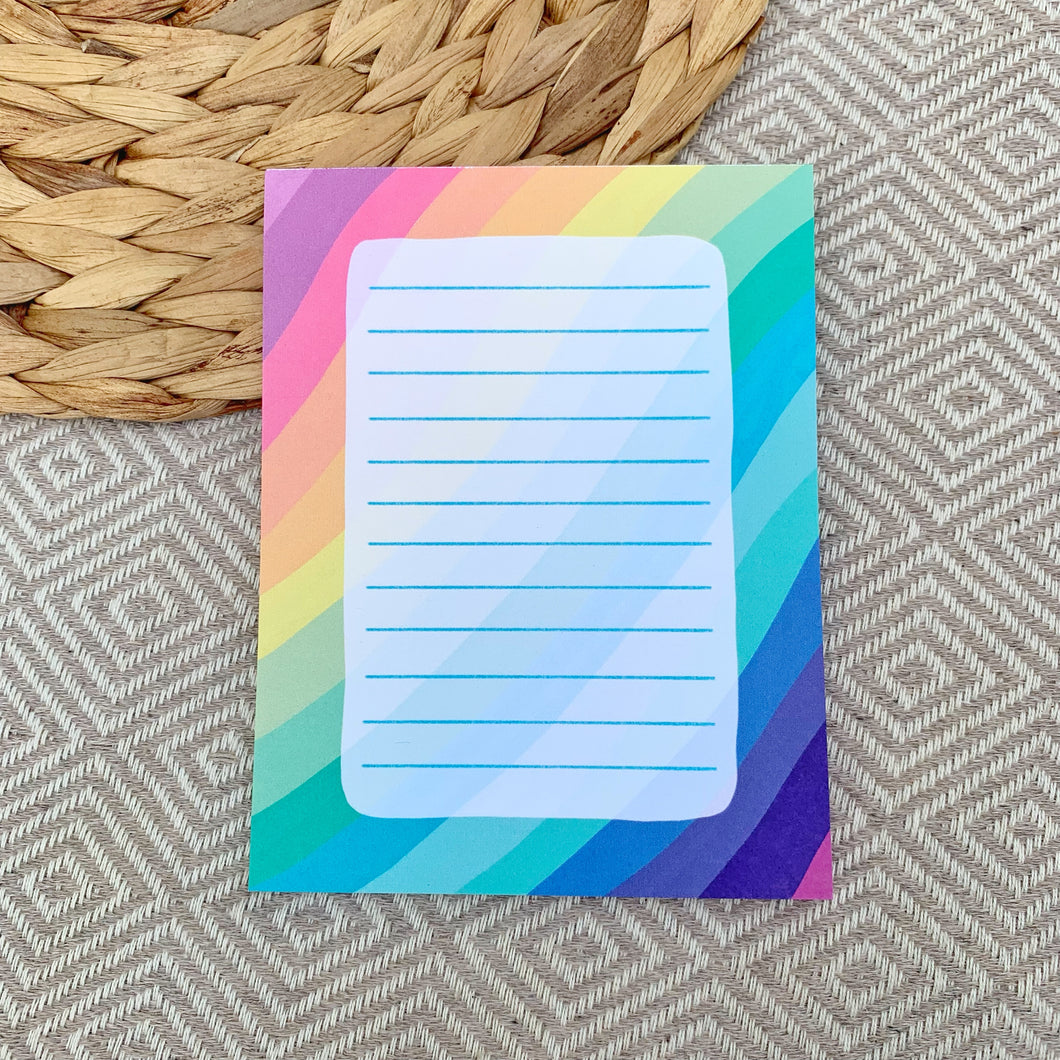 Rainbow Line Notepad