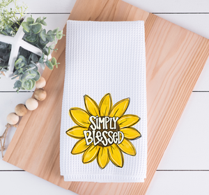 Simply Blessed Sunflower Kitchen Towel