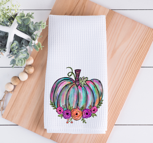 Painted Pumpkin Kitchen Towel