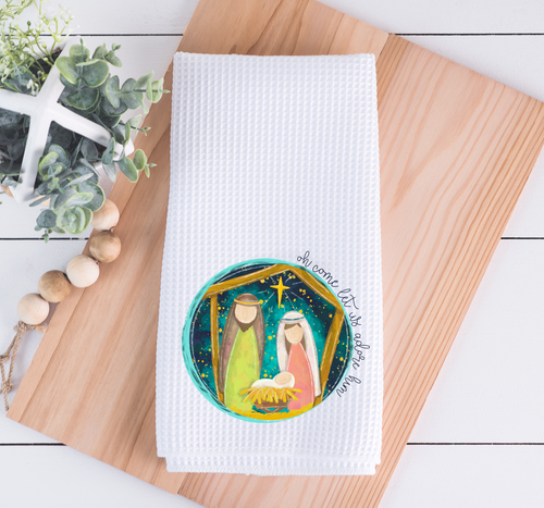 Manger Scene Christmas Kitchen Towel