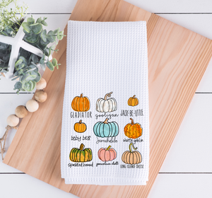 Pumpkin Varieties Kitchen Towel