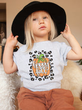 Happy Fall Pumpkin with leopard Youth Tee