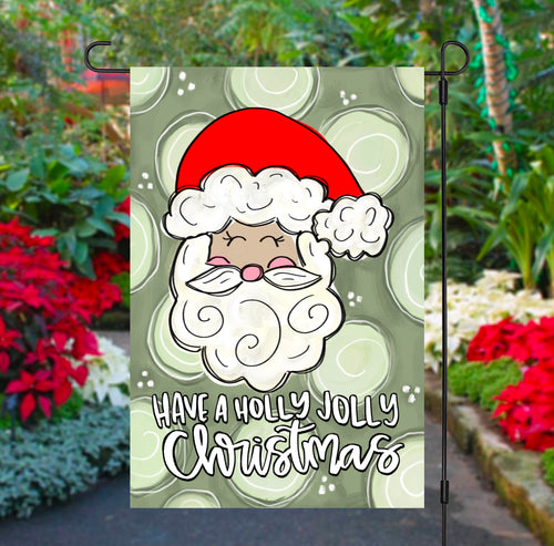 Have A Holly Jolly Christmas Santa Garden Flag