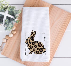 Leopard Easter Bunny Kitchen Towel