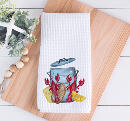 Crawfish Boil Pot Kitchen Towel