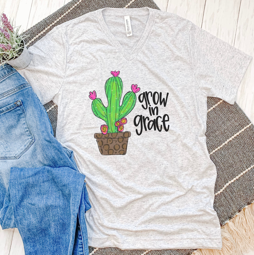 Grow In Grace Cactus Tee