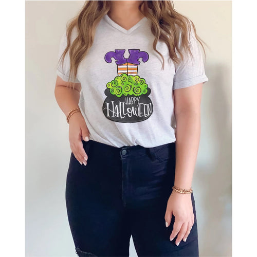 Happy Halloween Witch Cauldron Tee