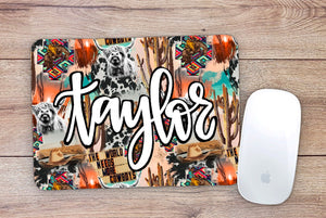 Custom Cowboy Vibes Collage Mouse Pad