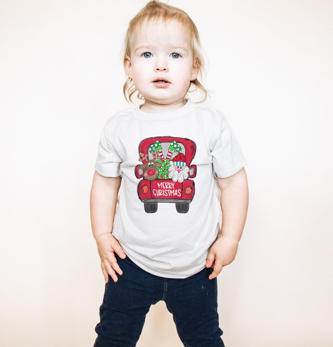 Merry Christmas Truck Youth Tee