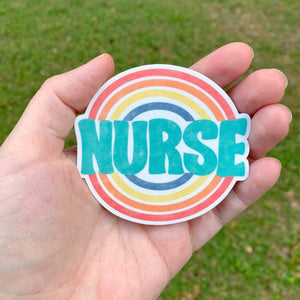 Retro Nurse Sticker