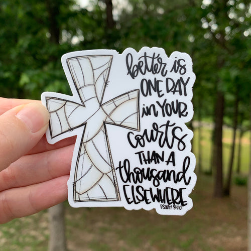 Volleyball Cross Sticker