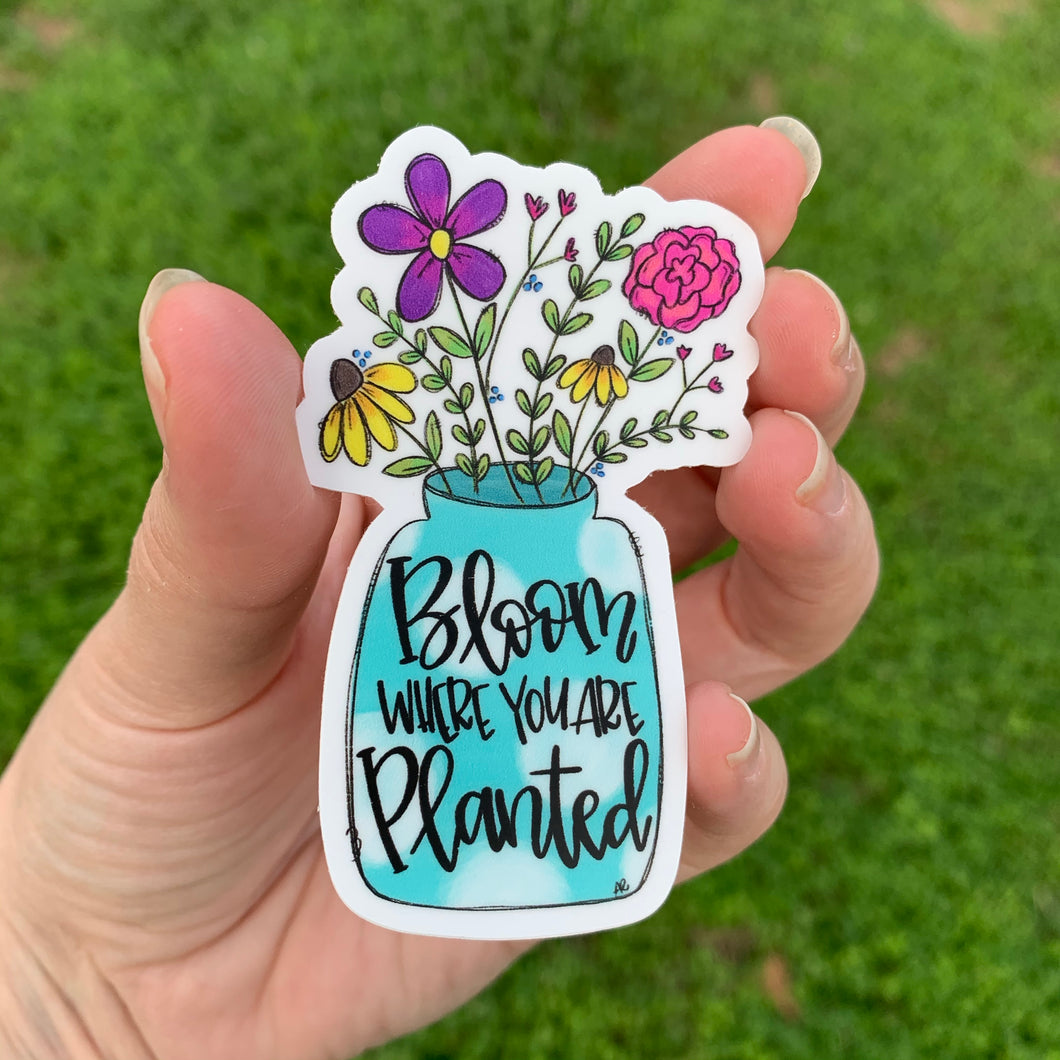 Bloom Flower Vase Sticker