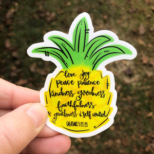 Pineapple Fruit Of The Spirit Sticker