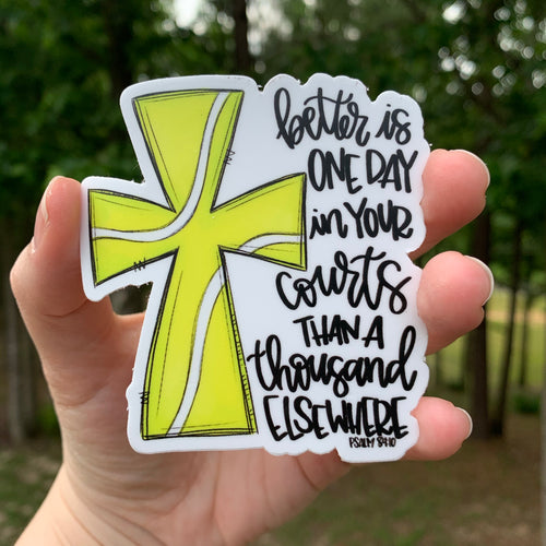 Tennis Cross Sticker