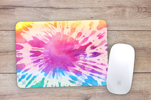 Multi-color tie dye Mouse Pad