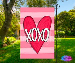 XOXO Valentine Garden Flag