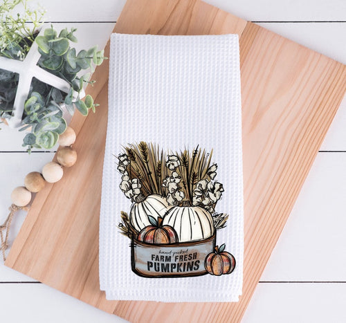 Farm Fresh Pumpkins Kitchen Towel