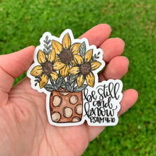 Sunflower Be Still And Know Sticker