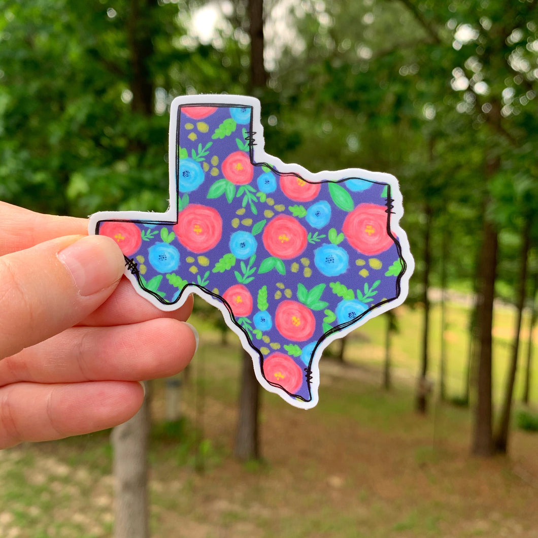 Floral Texas Sticker