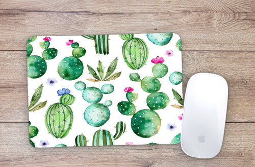 Watercolor Cactus Mouse Pad