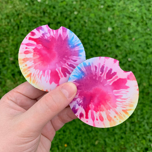 Tie Dye Car Coasters
