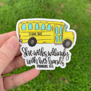 School Bus Driver Sticker