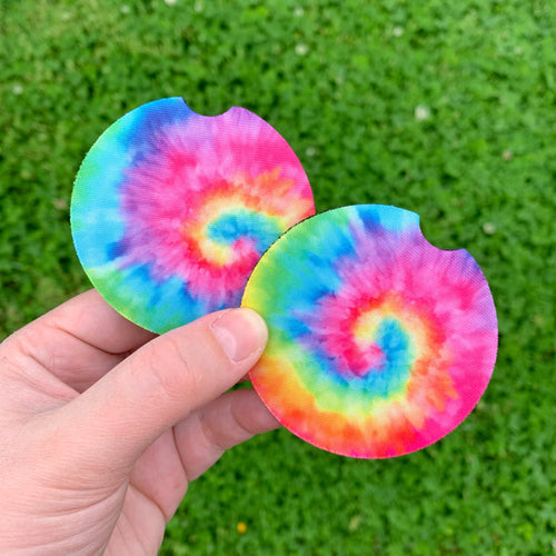 Tie Dye Car Coasters