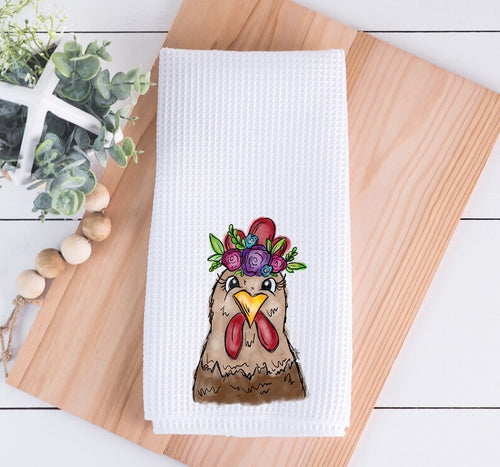 Boho Chicken Kitchen Towel