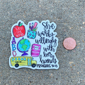 Teacher Proverbs Sticker