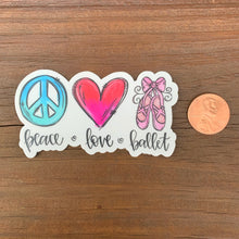 Peace Love Ballet Sticker