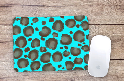 Blue Leopard Mouse Pad