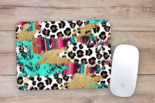 Funky Leopard Serape Mouse Pad