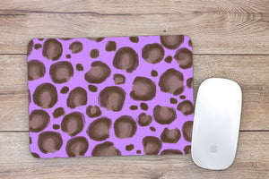 Purple Leopard Mouse Pad