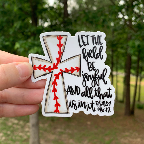 Baseball Cross Sticker