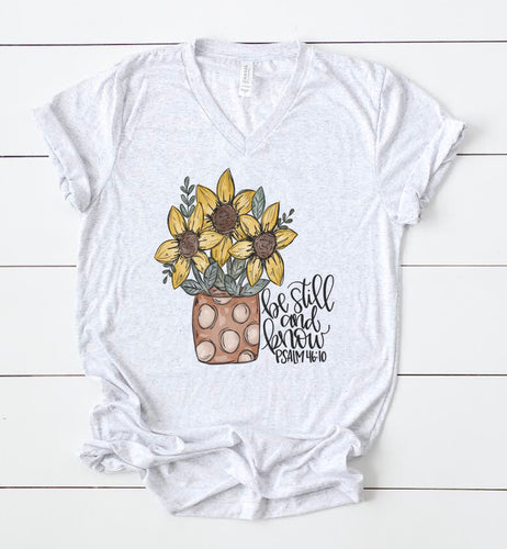 Be Still And Know Sunflower Tee