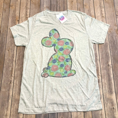 Floral Easter Bunny Tee